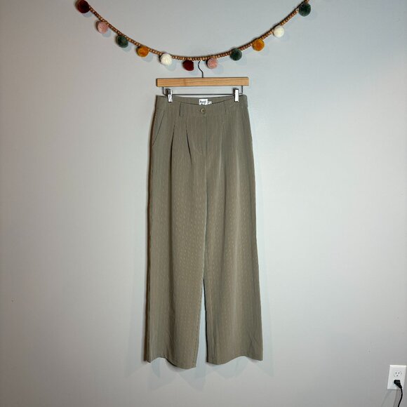 Princess Polly tan pinstriped Archer dress pants - Picture 1 of 5